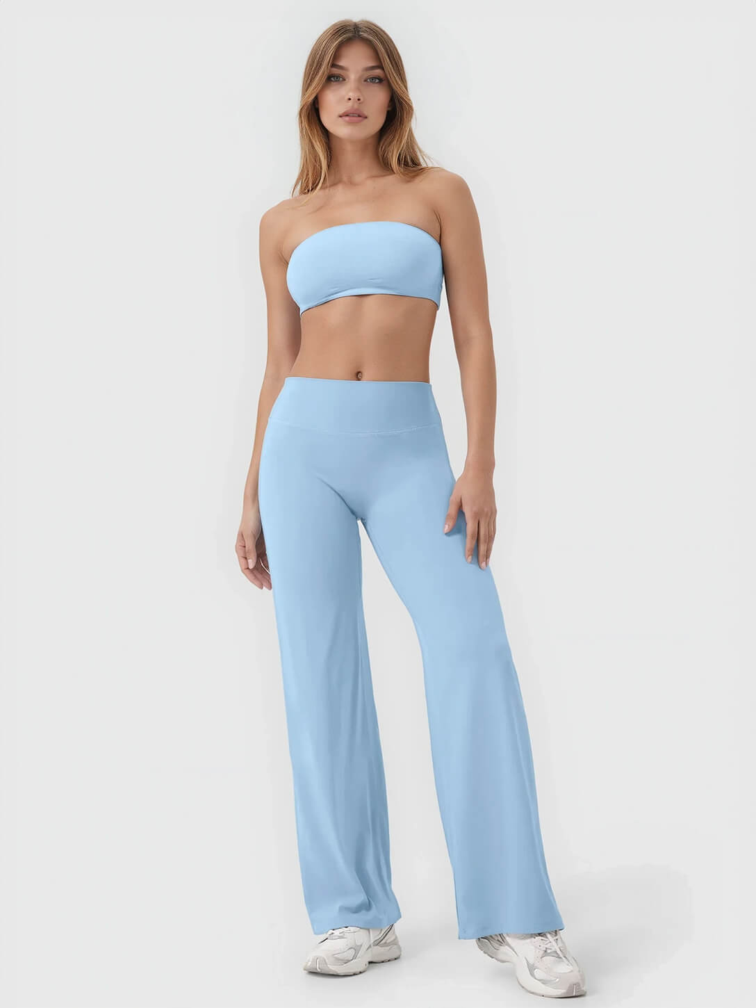 Blue Straight Leg Leggings